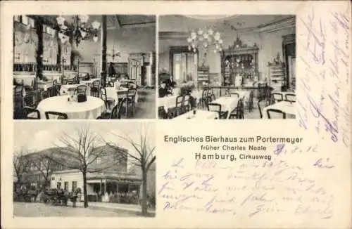 Ak Hamburg Mitte Altstadt, Englisches Bierhaus,  Cirkusweg,  Fotos