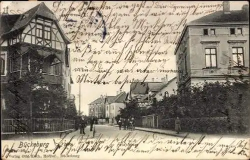 Ak Bückeburg im Kreis Schaumburg, Stadtansicht von  alte Gebäude, Poststempel