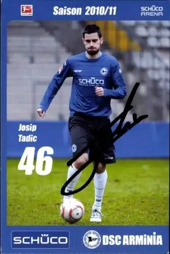 Autogrammkarte Fußballer Josip Tadic, DSC Arminia, Autogramm