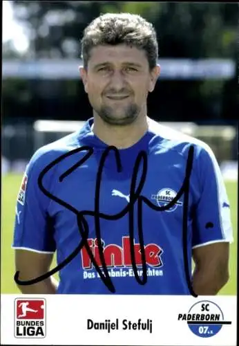 Autogrammkarte Fußballer Danijel Stefulj, SC Paderborn 07, Autogramm