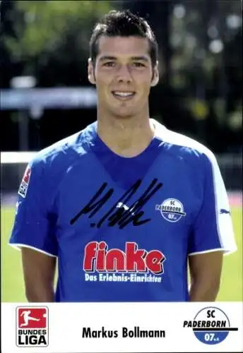 Autogrammkarte Fußballer Markus Bollmann, SC Paderborn 07, Autogramm