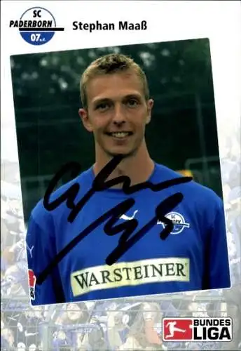 Autogrammkarte Fußballer Stephan Maaß, SC Paderborn 07, Autogramm