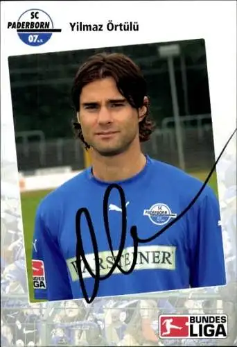 Autogrammkarte Fußballer Yilmaz Örtülü, SC Paderborn 07, Autogramm