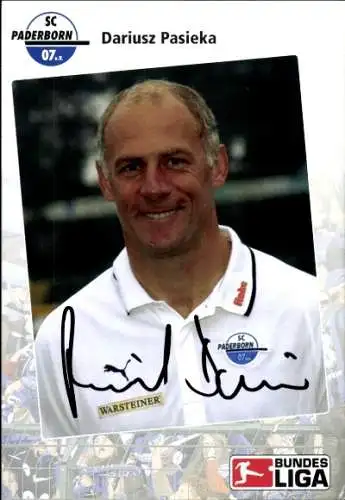 Autogrammkarte Co Trainer Dariusz Pasieka, SC Paderborn 07, Autogramm