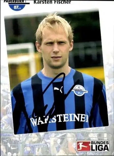 Autogrammkarte Fußballer Karsten Fischer, SC Paderborn 07, Autogramm