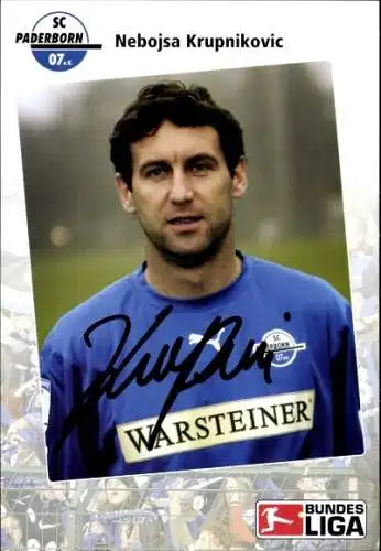Autogrammkarte Fußballer Nebojsa Krupnikovic, SC Paderborn 07, Autogramm