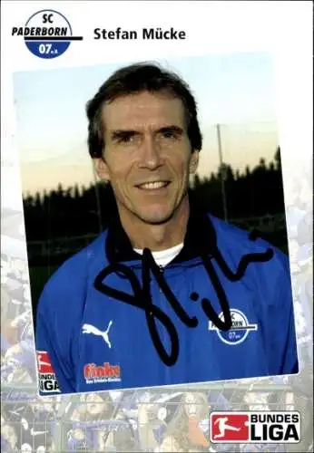 Autogrammkarte Co Trainer Stefan Mücke, SC Paderborn 07, Autogramm