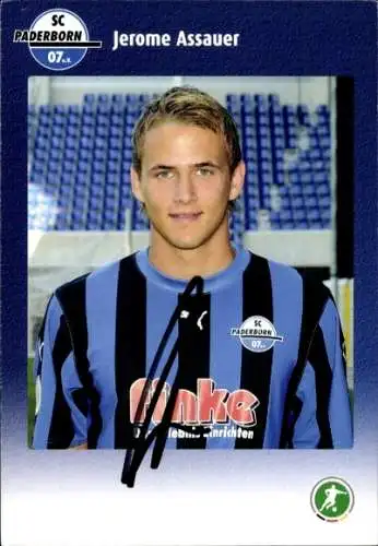 Autogrammkarte Fußballer Jerome Assauer, SC Paderborn 07, Autogramm