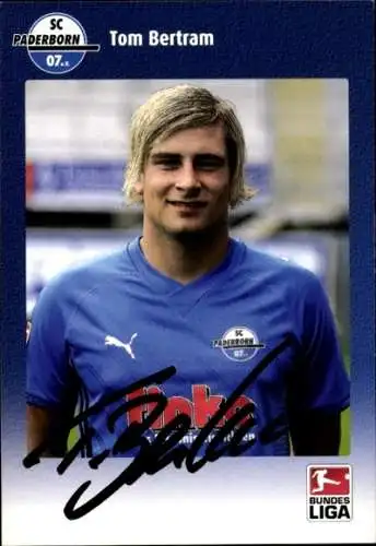 Autogrammkarte Fußballer Tom Bertram, SC Paderborn 07, Autogramm