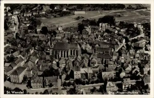 Ak St. Wendel im Saarland, Aerial view of  original aerial photograph