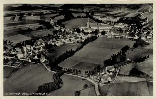 Ak Michelfeld im Kreis Schwäbisch Hall, Luftaufnahme von  ländliche Umgebung, Dörfer, Ackerfläche