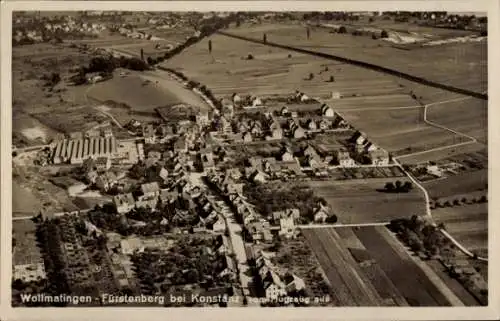 Ak Fürstenberg Hüfingen im Schwarzwald, Luftaufnahme von Wollmatingen, Fürstenberg, bei Konstanz,