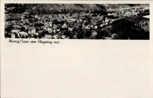 Ak Merzig an der Saar, Luftbild von  Saarland, städtische Architektur, Landschaft
