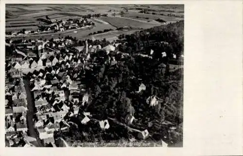 Ak Schwandorf im Oberpfälzer Wald Bayern, Fliegeraufnahme