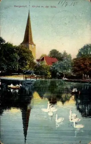 Ak Hamburg Bergedorf, Kirche, Bille