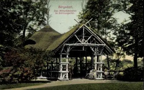 Ak Hamburg Bergedorf, Birkenhäuschen im Schlossgarten
