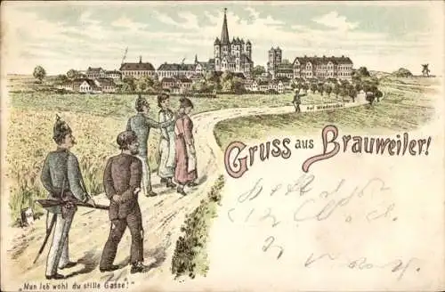 Litho Brauweiler Pulheim Nordrhein Westfalen, Nun leb wohl du stille Gasse