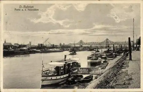 Ak Ruhrort Duisburg im Ruhrgebiet, Hafenfähre