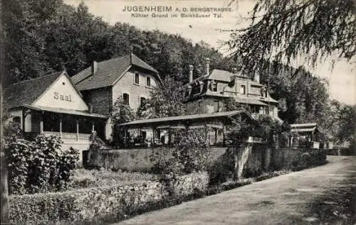 Ak Jugenheim an der Bergstraße Hessen, Kühler Grund im Balkhäuser Tal