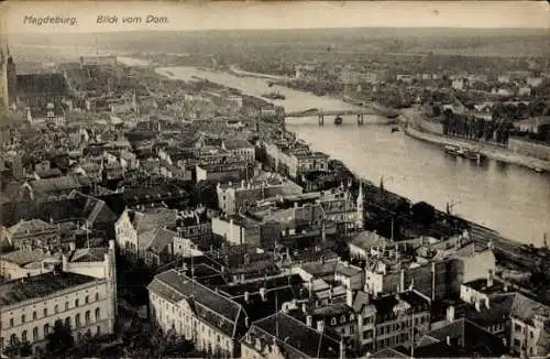 Ak Magdeburg an der Elbe, Blick vom Dom, Magdeburg.