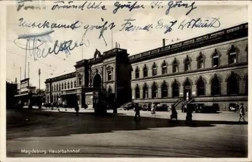 Ak Magdeburg an der Elbe, Magdeburg Hauptbahnhof