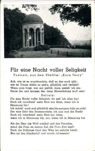 Lied Ak Für eine Nacht voller Seeligkeit aus dem UfA Film Kora Terry