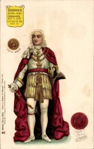 Künstler Ak Portrait Seiner Majestät George II.