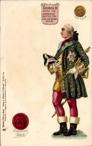 Künstler Ak Portrait Seiner Majestät George III.