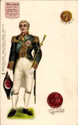 Künstler Ak Portrait Seiner Majestät William IV.
