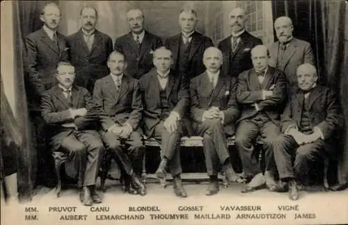Ak Französische Politiker, Prouvet, Canu, Blondel, Gosset, Vavasseur, Vigne
