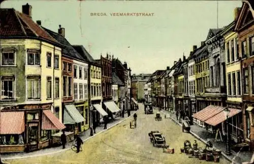 Ak Breda Nordbrabant Niederlande, Veemarktstraat