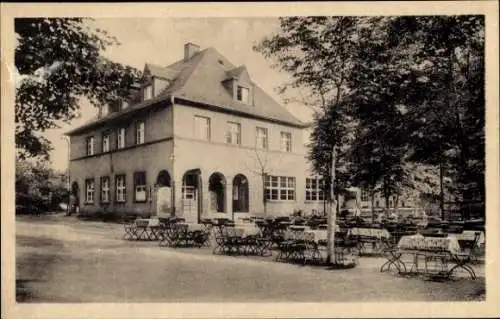 Ak Zwickau in Sachsen, Kleingartenhilfe Naturheilfreunde, Vereinsheim mit Saal, Garten