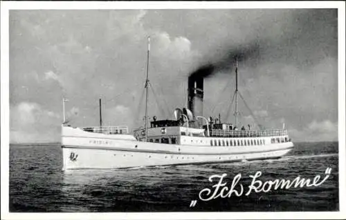 Ak Seebäderschiff Frisia I, Reederei Norden-Frisia, Nordseebad Norderney