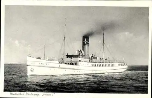Ak Dampfschiff Frisia I., In Fahrt, Ich komme