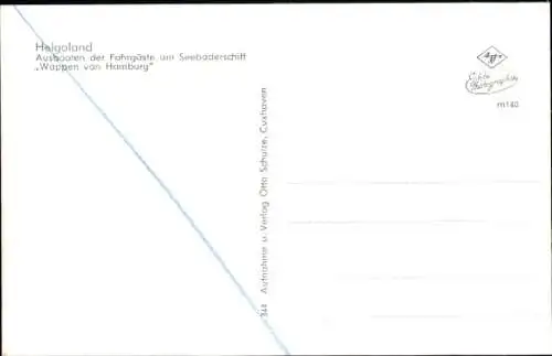 Ak Seebäderschiff Wappen von Hamburg, Ausbooten vor Helgoland