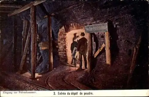 Ak Bergbau, Eingang zur Pulverkammer
