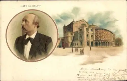 Künstler Litho Komponist Hans von Bülow