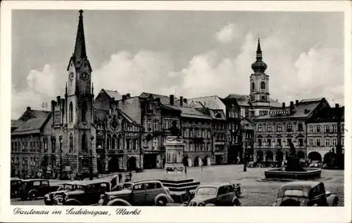 Ak Trutnov Trautenau Riesengebirge Region Königgrätz, Marktplatz