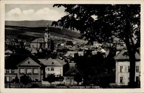 Ak Trutnov Trautenau Riesengebirge Region Königgrätz, Trautenau/Sudetengau von Süden, Kircheng...