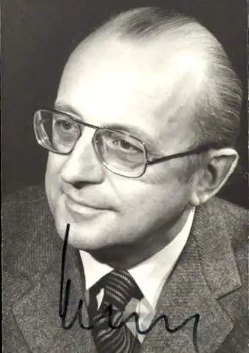 Foto Dr. Günter Redding, Hamburger Polizeipräsident, Autogramm
