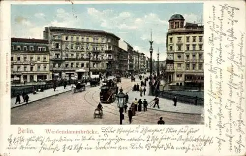 Ak Berlin, Weidendammbrücke