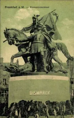 Ak Frankfurt am Main, Bismarckdenkmal, Statue, Reiter, Historische Monument