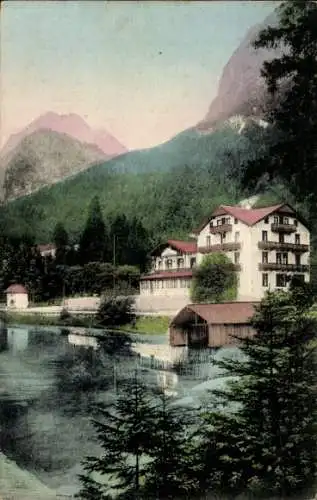 Ak Ramsau im Berchtesgadener Land Oberbayern, Hintersee, Gasthof zum Gemsbock, J. Landthaler