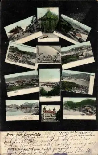Ak Tegernsee in Oberbayern, Bildpostkarte mit Tegernsee Landschaft, mehrere Ansichten, Gruß vo...