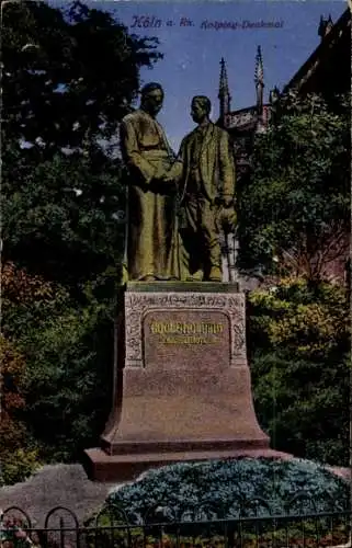 Ak Köln am Rhein, Kolping-Denkmal, Kirchtürme