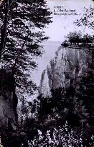 Ak Stubbenkammer Sassnitz auf Rügen, Rügens Stubbenkammer, Königsstuhl, Naturaufnahme, Klippen...