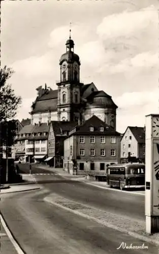 Ak Neckarsulm in Württemberg, Blick auf Kirche, historische Gebäude, Straßenansicht, alte Post...