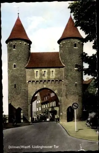 Ak Dülmen im Münsterland Westfalen, Lüdinghauser Tor, historische Architektur, Straßenansicht,...