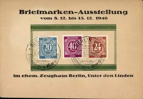 Ak Briefmarkenausstellung Berlin, Zeughaus, unter den Linden