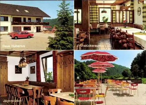 Ak Lauf an der Pegnitz in Mittelfranken Bayern, Haus Hubertus, Frühstücksraum, Jägerstube, Sonnen